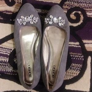 Bongo grey flats